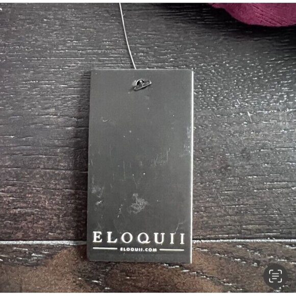 NWT Eloquii Sweater Burgundy Rose Tie Waist Tunic Sweater 4XL 26/28 - Picture 13 of 16